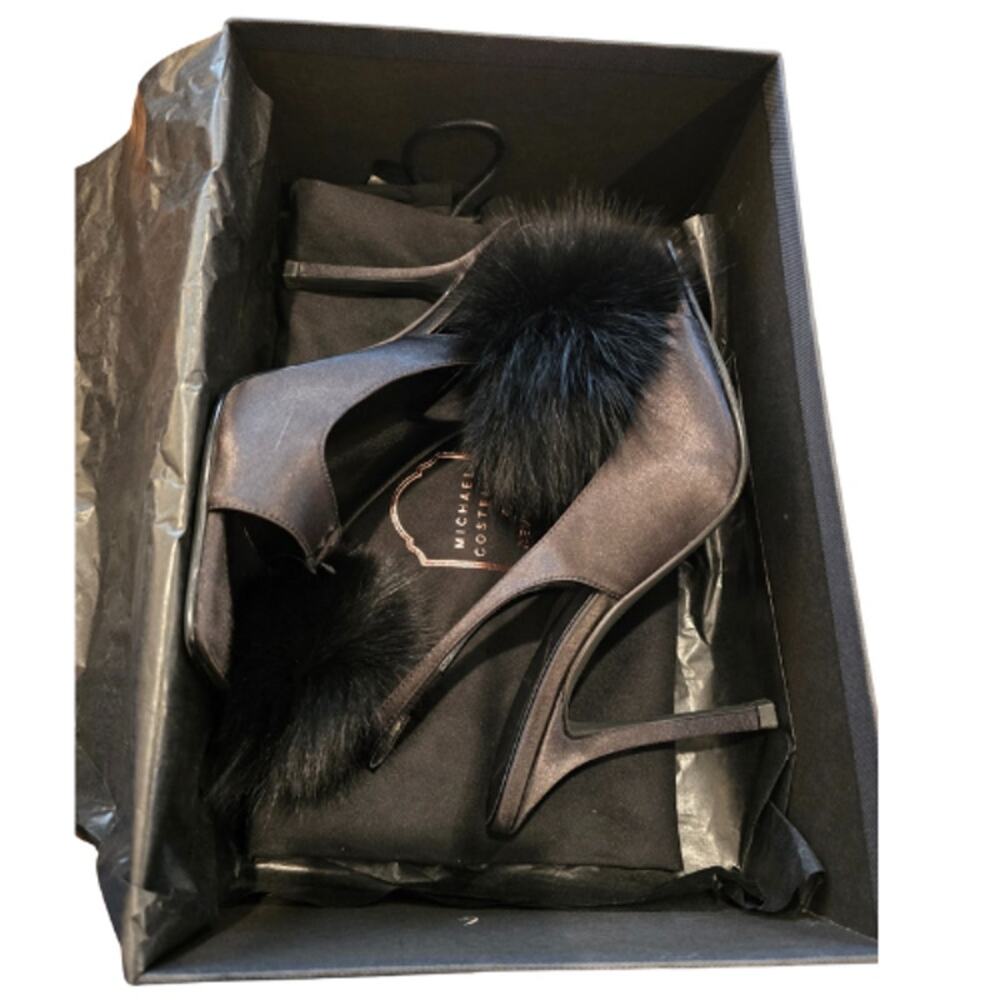 Michael Costello x REVOLVE Paula Sling Back in Black New Size 7 - Picture 6 of 9